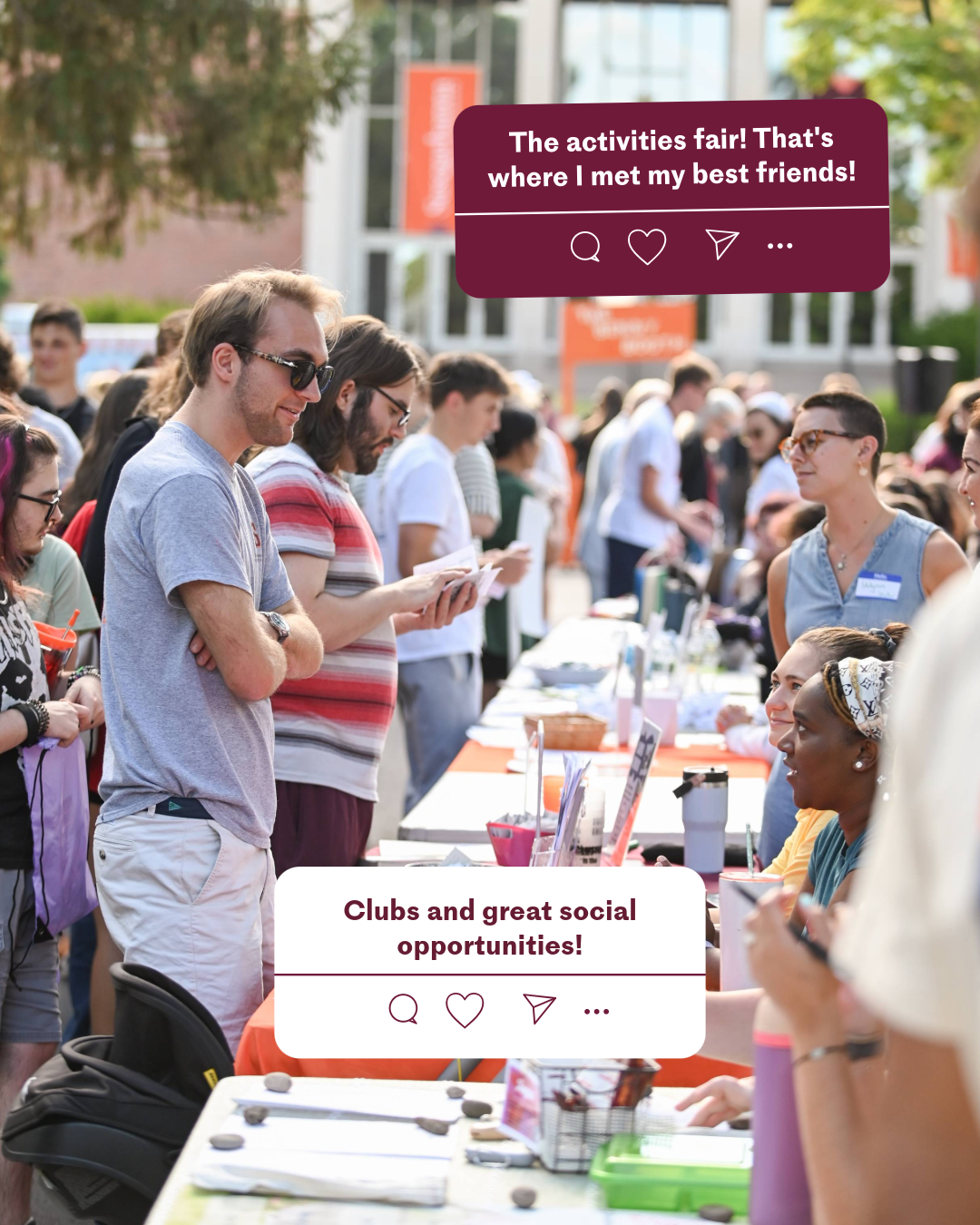 Susquehanna activities fair with student and alumni responses
